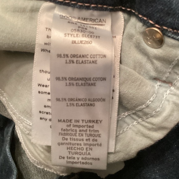 GOOD AMERICAN SIZE 16 BLUE GOOD LEGS CROP SKINNY JEANS DARK WASH - Picture 7 of 7